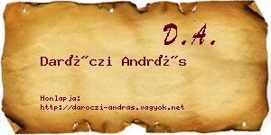 Daróczi András névjegykártya